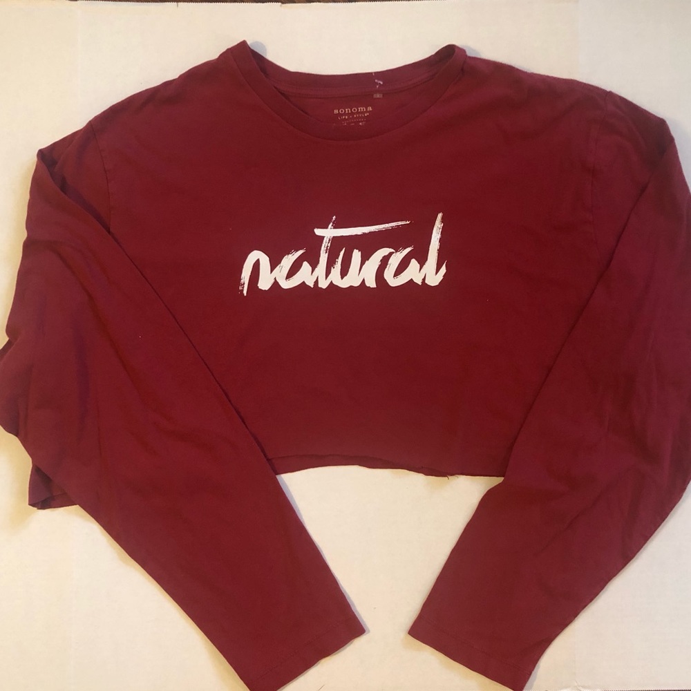 natural cropped vtg tee